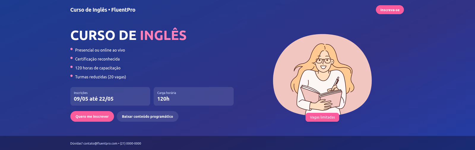 Landing Page para Curso
