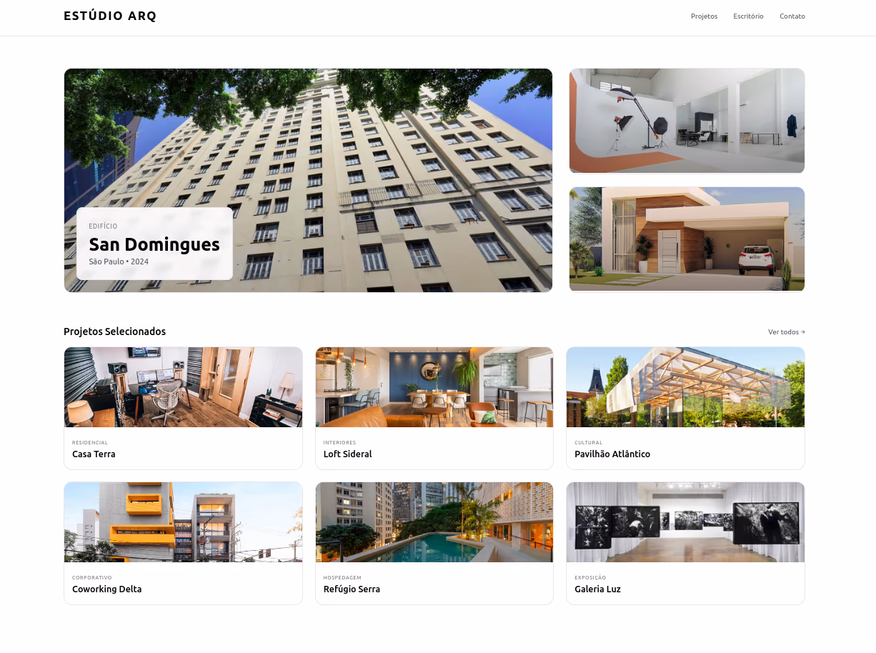 Portfolio para arquiteto
